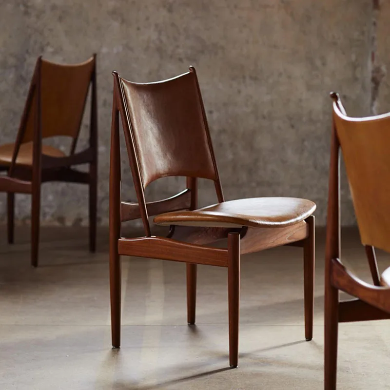 Solid Wood Saddle Leather Dining Chairs Designer Vanity Living Room Leisure Chairs Classic Sillas Comedor Bedroom Furniture AA
Solid Wood Saddle Leather Dining Chairs Designer Vanity Living Room Leisure Chairs Classic Sillas Comedor Bedroom Furniture AA