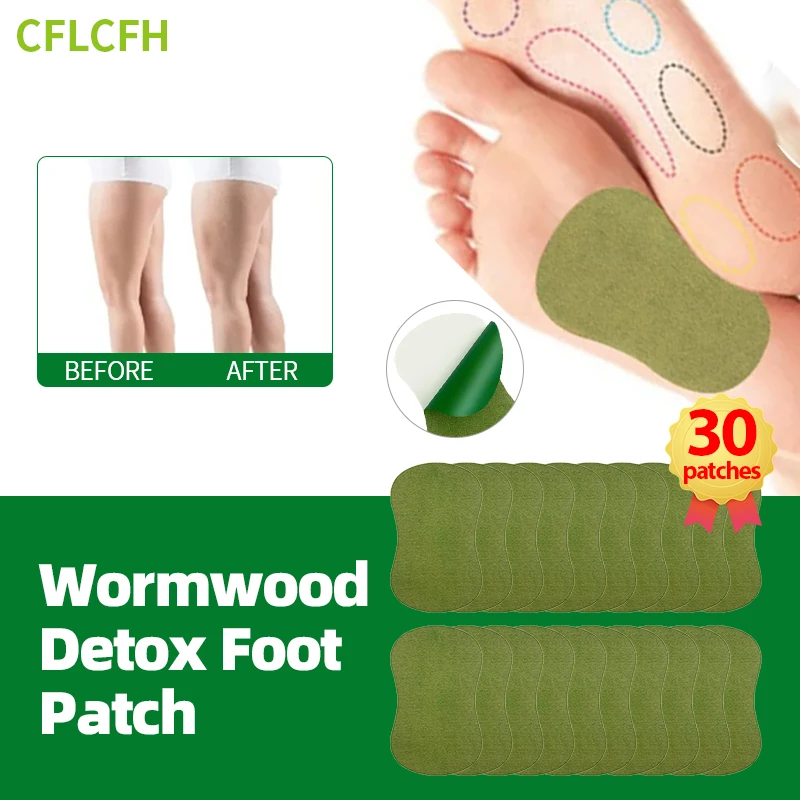 

10/20/30pcs Detox Foot Patches Body Toxin Detoxification Deep Cleansing Stress Relief Help Sleeping Feet Pads Natural Wormwood