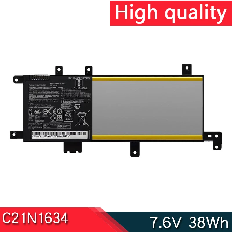 Новый аккумулятор C21N1634 7,6 в 38 Втч для ASUS VivoBook 15 A580U X580U X580B R542U R542UR X542U FL5900L FL8000L 2ICP4/59/134
Новый аккумулятор C21N1634 7,6 в 38 Втч для ASUS VivoBook 15 A580U X580U X580B R542U R542UR X542U FL5900L FL8000L 2ICP4/59/134