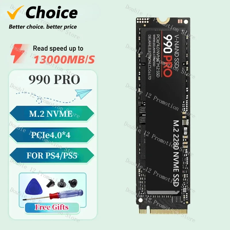 Super Brand SSD For Laptop/ PS5 990PRO M2 2280 NVME NVME PCIe 5.0X4 8TB 4TB Internal Solid State Disk HDD for PC Laptop Notebook
Super Brand SSD For Laptop/ PS5 990PRO M2 2280 NVME NVME PCIe 5.0X4 8TB 4TB Internal Solid State Disk HDD for PC Laptop Notebook