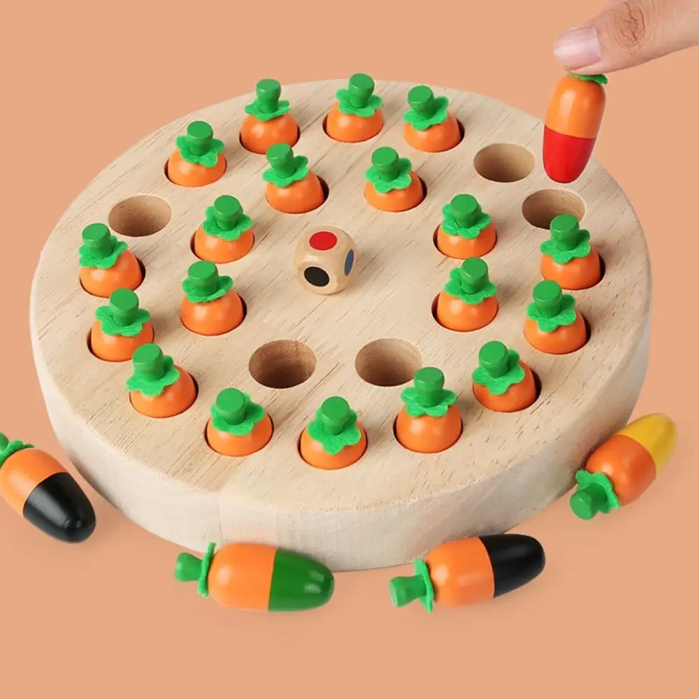 

Цветные шахматы Монтессори с памятью, деревянные настольные игры, когнитивные Обучающие игрушки цвета моркови