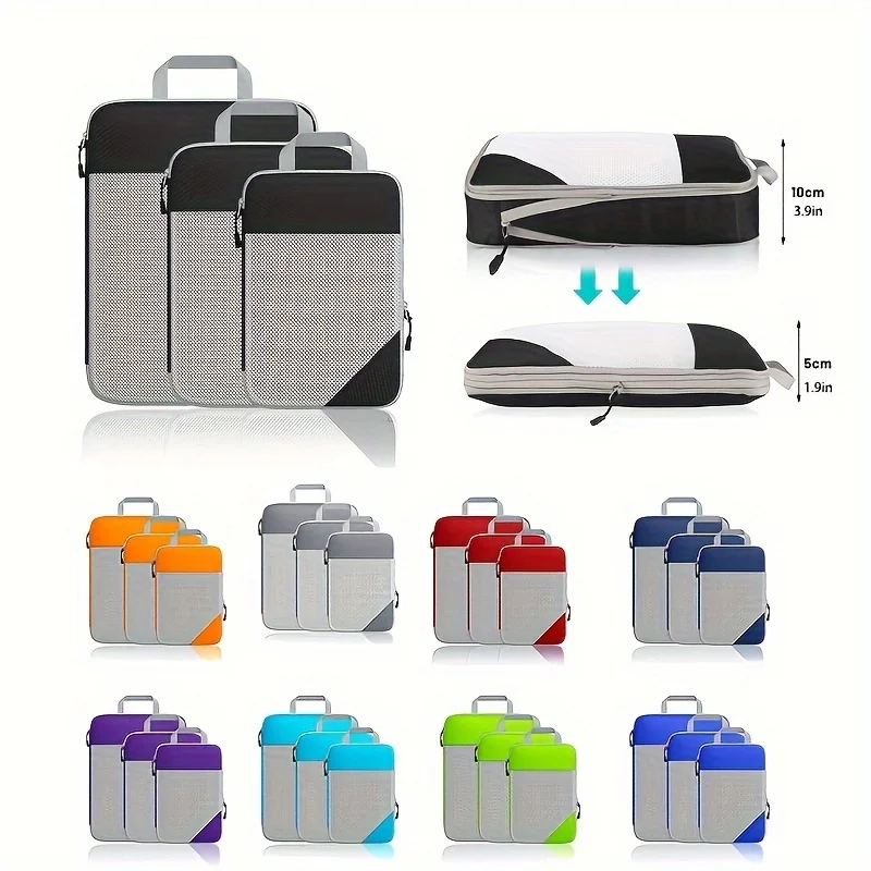Color Blocking Travel Compression Storage Bag Three Piece Set Luggage Sorting Bag Complete Set Clothing Storage Bag
Color Blocking Travel Compression Storage Bag Three Piece Set Luggage Sorting Bag Complete Set Clothing Storage Bag