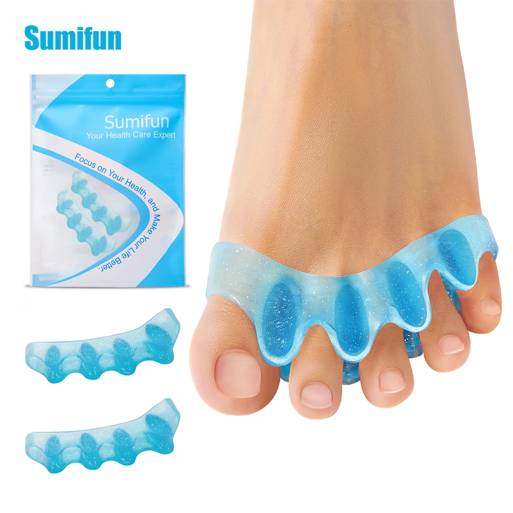 2Pcs/Pair Blue Silicone Five Hole Toe Separator Bunion Hallux Valgus Correction Toes Overlap Orthopedics Foot Clamp Protector 
2Pcs/Pair Blue Silicone Five Hole Toe Separator Bunion Hallux Valgus Correction Toes Overlap Orthopedics Foot Clamp Protector