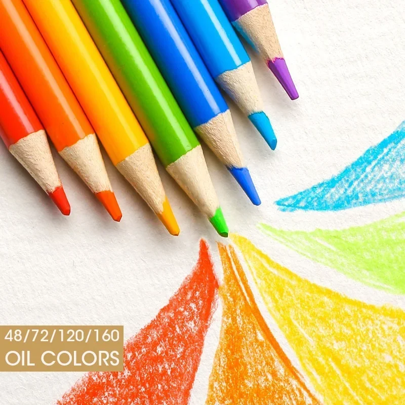

Деревянные принадлежности масляные профессиональные детские художественные карандаши для рисования 72/48/36/24/12 цветов Цветные акварельные карандаши для набора цветные карандаши