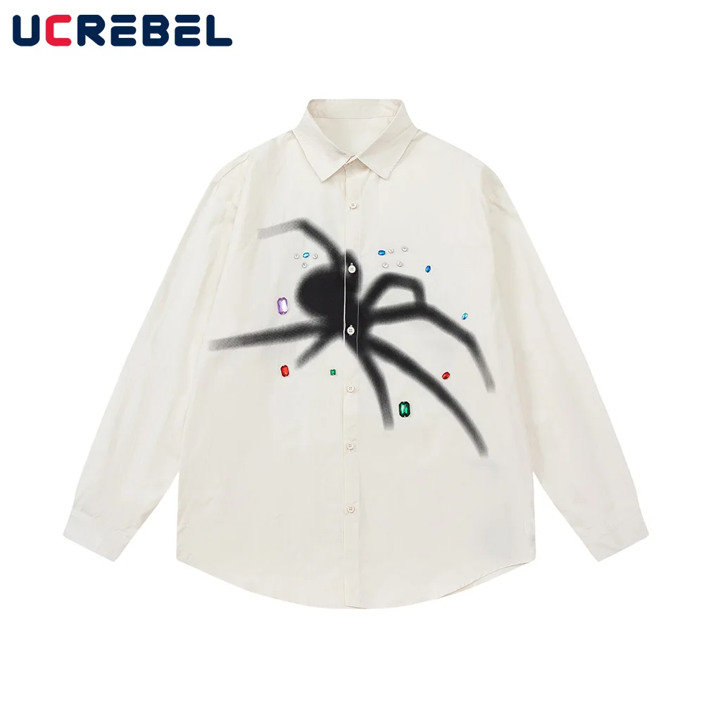 Autumn Casual Long Sleeved Shirt Mens Streetwear Decoration Single Breasted Lapel Loose Tops Men
Autumn Casual Long Sleeved Shirt Mens Streetwear Decoration Single Breasted Lapel Loose Tops Men