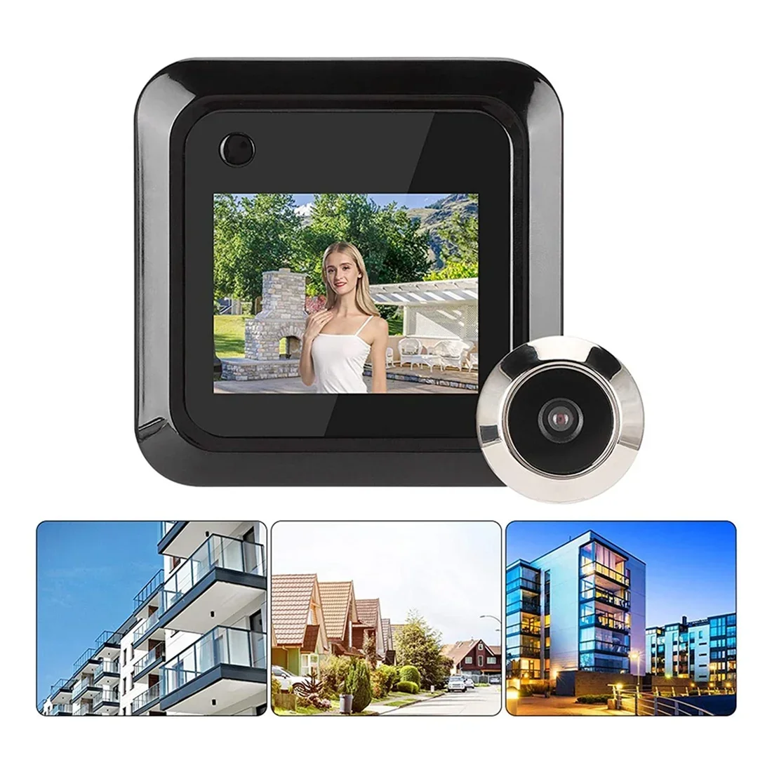 

Door Peephole Camera, Door Viewer Peephole 2.4Inch LCD Door video camera 90° Wide-Angle Digital for Home Apartment Entry