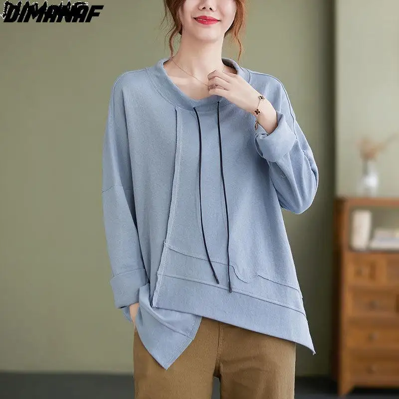 DIMANAF 2024 Summer Woman T-Shirt Long Sleeve Cotton Sweatshirts Loose Casual Clothing Lady Tops Shirt O-Neck Solid Tees
DIMANAF 2024 Summer Woman T-Shirt Long Sleeve Cotton Sweatshirts Loose Casual Clothing Lady Tops Shirt O-Neck Solid Tees