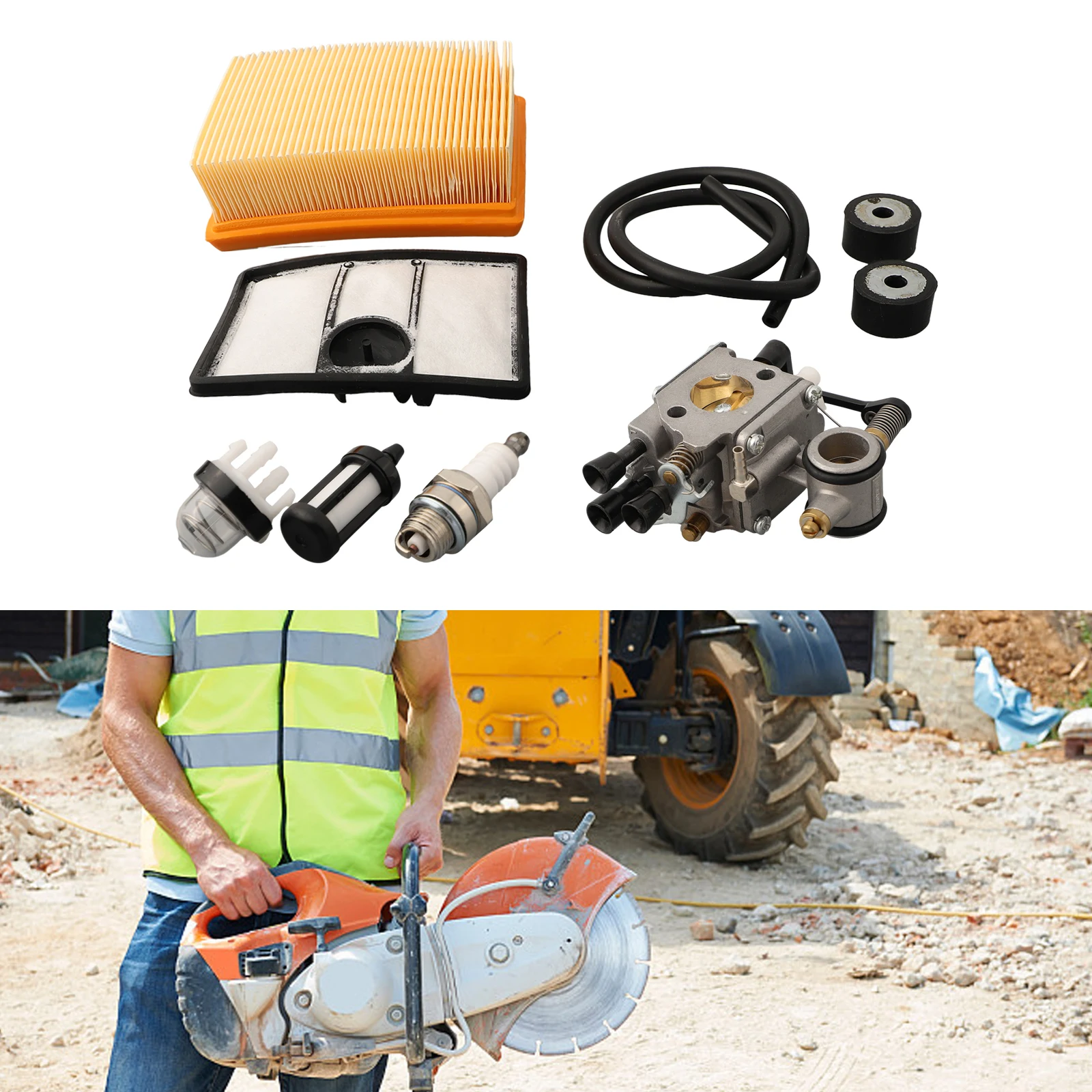 Эффективный набор карбюратора и воздушного фильтра для Stihl TS700 TS800, отрезные пилы 4224-120-0651, карбюратор, воздушный фильтр, садовый электроинструмент
Эффективный набор карбюратора и воздушного фильтра для Stihl TS700 TS800, отрезные пилы 4224-120-0651, карбюратор, воздушный фильтр, садовый электроинструмент