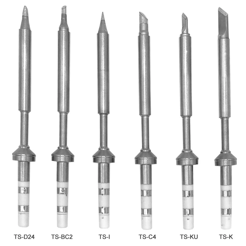 Наконечники для паяльника TS101/TS100/T85, сменные насадки различных моделей наконечников для электрического паяльника K, KU, I, D24, BC2, C4, C1, JL02, 1 шт.
Наконечники для паяльника TS101/TS100/T85, сменные насадки различных моделей наконечников для электрического паяльника K, KU, I, D24, BC2, C4, C1, JL02, 1 шт.