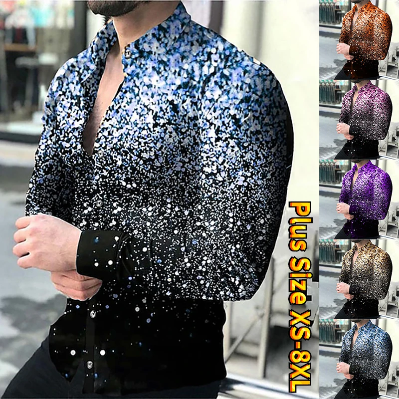 2023 Men's Shirt New Fashion Button Top Spring and Autumn Pattern Print Polo Casual Long Sleeve Cardigan Street Clothing
2023 Men's Shirt New Fashion Button Top Spring and Autumn Pattern Print Polo Casual Long Sleeve Cardigan Street Clothing