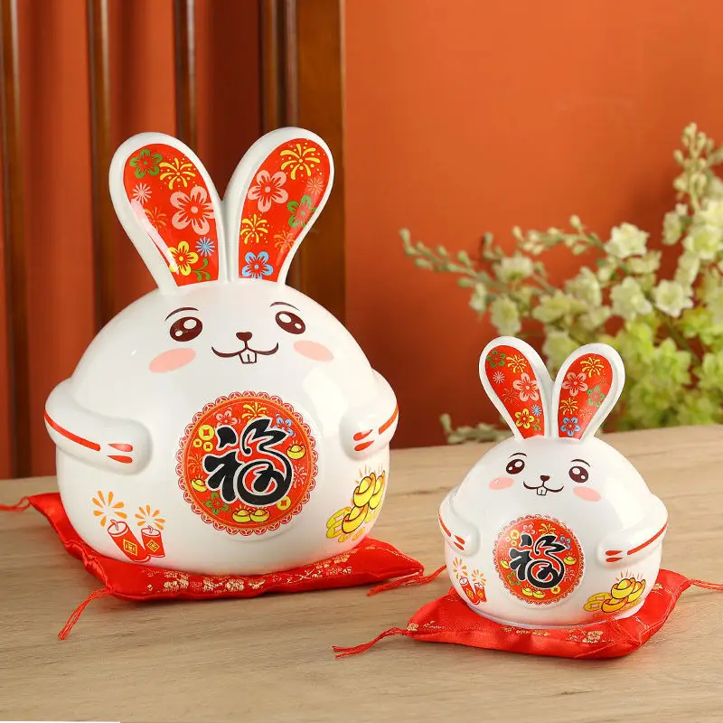 1pc Cartoon rabbit piggy bank for children boys and girls ceramic home decoration rabbit year piggy bank
1pc Cartoon rabbit piggy bank for children boys and girls ceramic home decoration rabbit year piggy bank