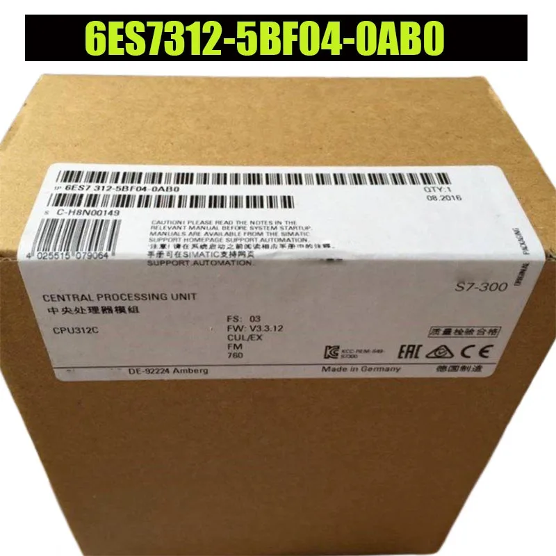 1PC CPU 312C COMPACT 6ES7312-5BF04-0AB0 6ES7 312-5BF04-0AB0 New in box
1PC CPU 312C COMPACT 6ES7312-5BF04-0AB0 6ES7 312-5BF04-0AB0 New in box
