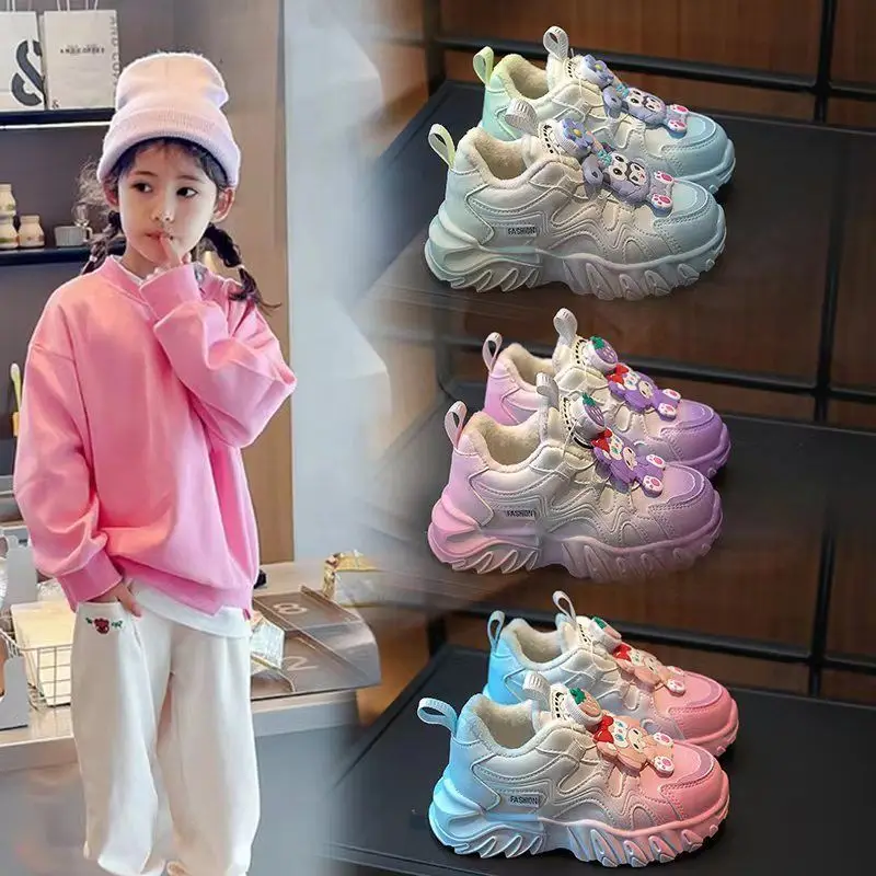 Kawaii Sanrio Kuromi Anime Children Comfortable Plush Warm Cotton Shoes Autumn Winter Girl Cartoon Cute Casual Sneakers Non Slip
Kawaii Sanrio Kuromi Anime Children Comfortable Plush Warm Cotton Shoes Autumn Winter Girl Cartoon Cute Casual Sneakers Non Slip