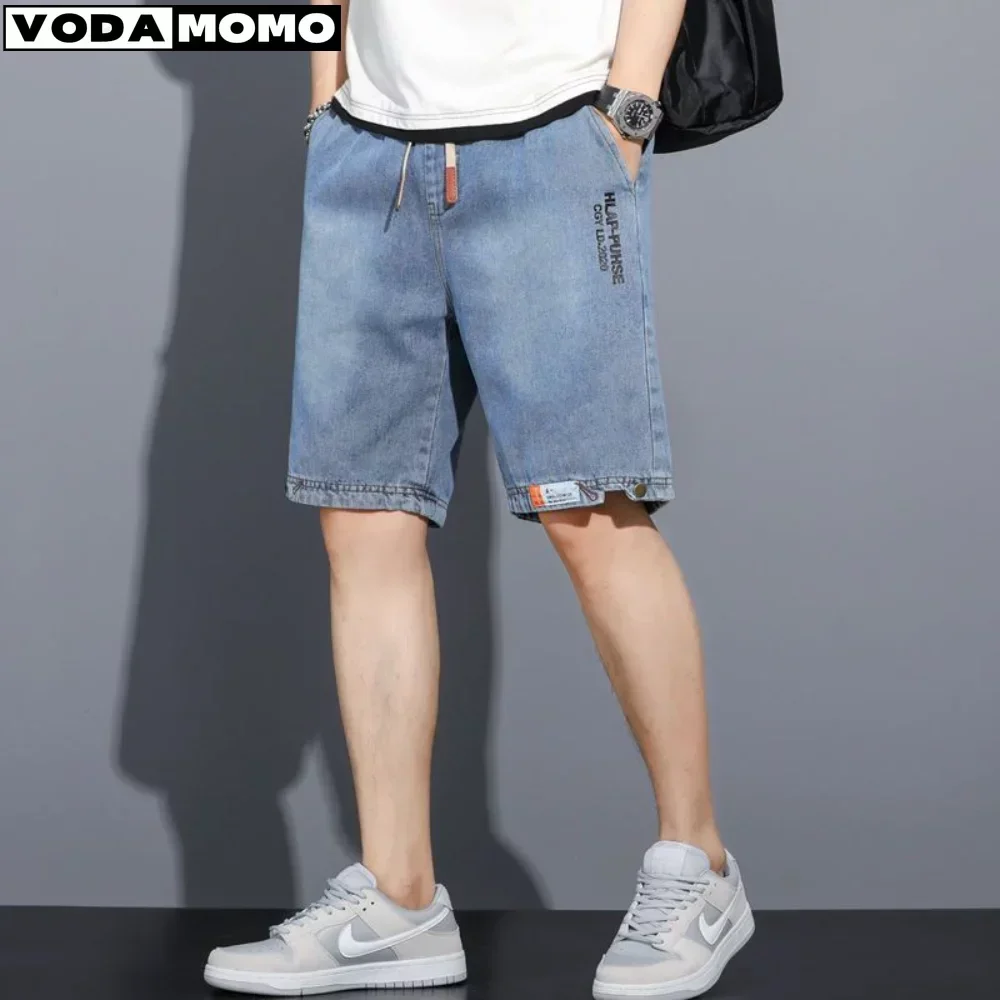 

y2k Mens Loose Baggy Denim Short Men Jeans Fashion Streetwear Hip Hop Long Capri Cargo Shorts Pocket Male pantalones cortos