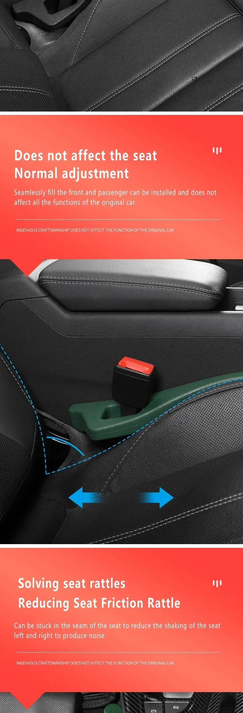Car Seat Seam Plug Strip for Tesla Model 3 / S / X / Y / P100D S1471286566064b96ba1eeb3bdc9b651fp