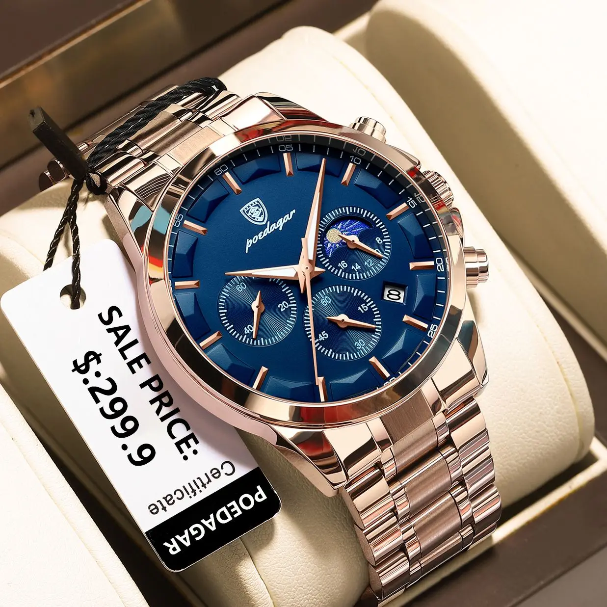 POEDAGAR 2023 Luxury Man Wristwatch Military Waterproof Luminous Chronograph Men Watch Stainless Steel Men's Quartz Watches+box
POEDAGAR 2023 Luxury Man Wristwatch Military Waterproof Luminous Chronograph Men Watch Stainless Steel Men's Quartz Watches+box
