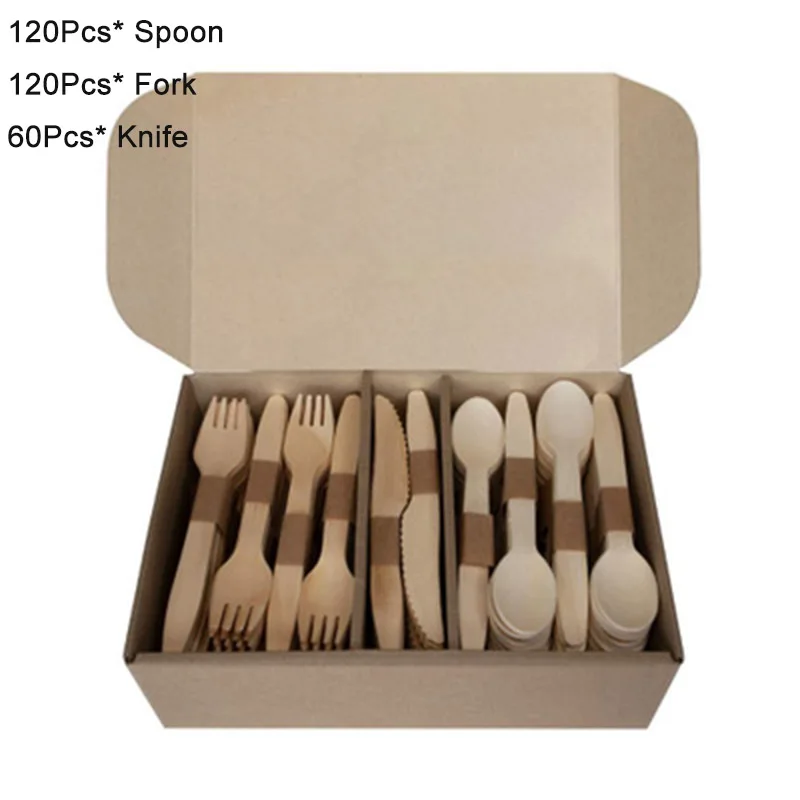 300Pcs Disposable Wooden Cutlery Set Dessert Spoons Knives Forks Party Table Supplies Dining Tableware for Wedding Birthday
300Pcs Disposable Wooden Cutlery Set Dessert Spoons Knives Forks Party Table Supplies Dining Tableware for Wedding Birthday