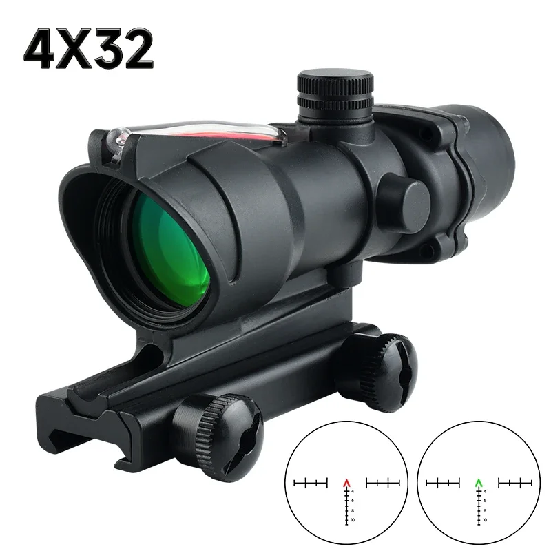 ACOG 4X32 Scope Fiber Optics Illuminated Riflescope Hunting Airsoft Rifle Red Green Dot Sight 20mm Rail
ACOG 4X32 Scope Fiber Optics Illuminated Riflescope Hunting Airsoft Rifle Red Green Dot Sight 20mm Rail