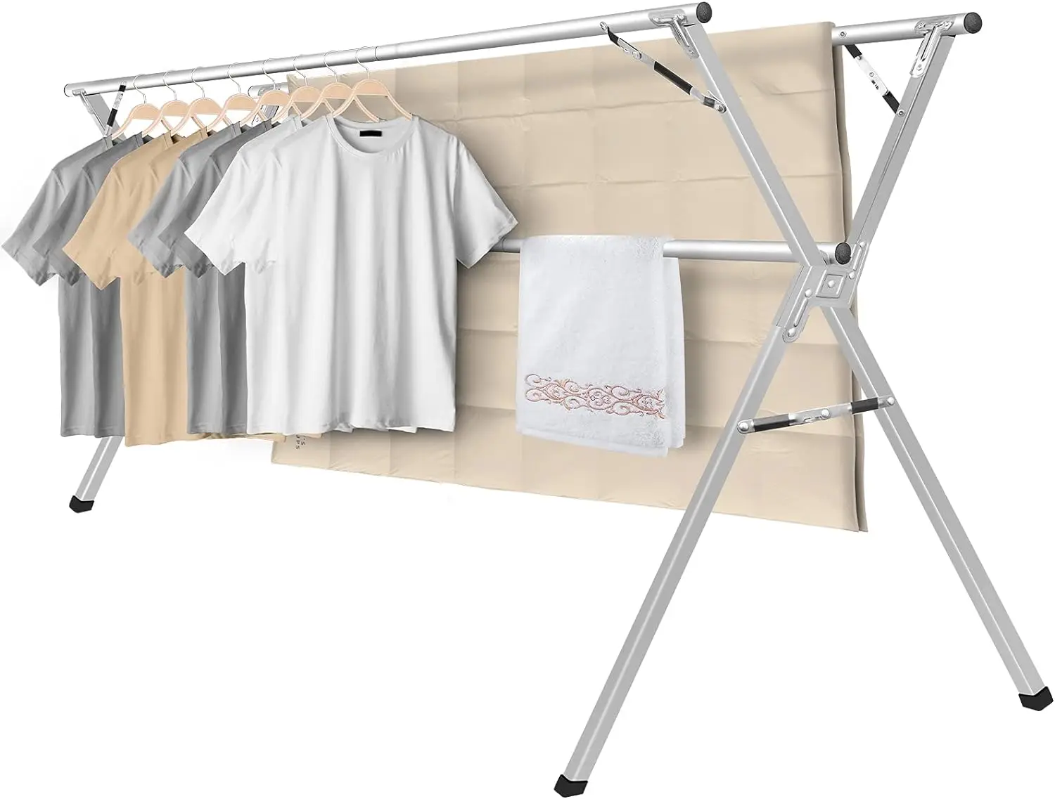 

Clothes Drying Rack, 79 inches Laundry Drying Rack Clothing Foldable & Collapsible Stainless Steel Heavy Duty Clothing