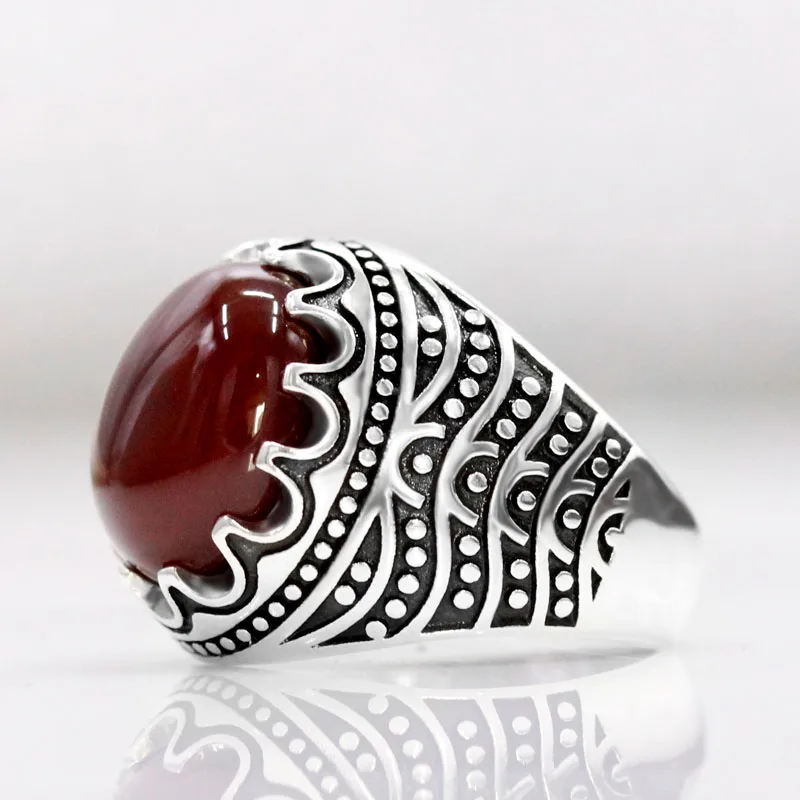 Türkiye Women's Handmade Ring Sterling Silver S925 Men's Natural Red Agate Fashion Graffiti Simple Style Christmas Jewelry Gift
Türkiye Women's Handmade Ring Sterling Silver S925 Men's Natural Red Agate Fashion Graffiti Simple Style Christmas Jewelry Gift