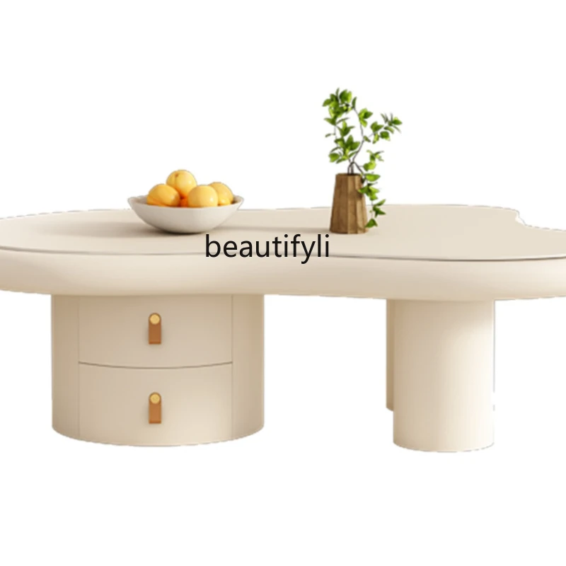 

Каменная тарелка в французском стиле кремового цвета, облако, кофейный столик, ящик, нестандартный домашний, гостиная, чайный столик, мебель для гостиной