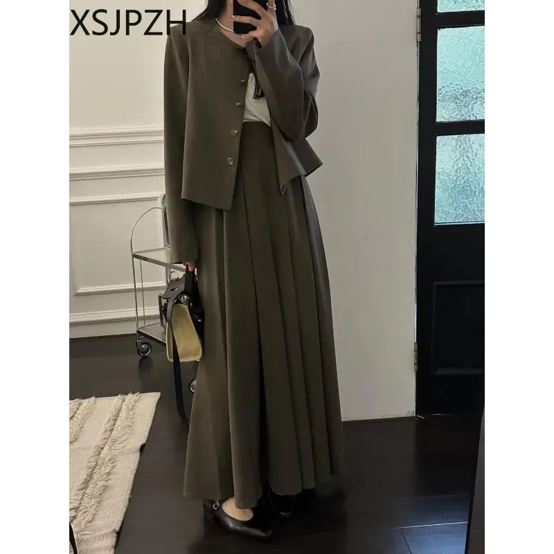 Винтажный деловой костюм XSJPZH, куртка миди Saya, женская одежда из двух предметов, осенний Новый Женский Повседневный официальный Блейзер, длинная юбка, костюм
Винтажный деловой костюм XSJPZH, куртка миди Saya, женская одежда из двух предметов, осенний Новый Женский Повседневный официальный Блейзер, длинная юбка, костюм