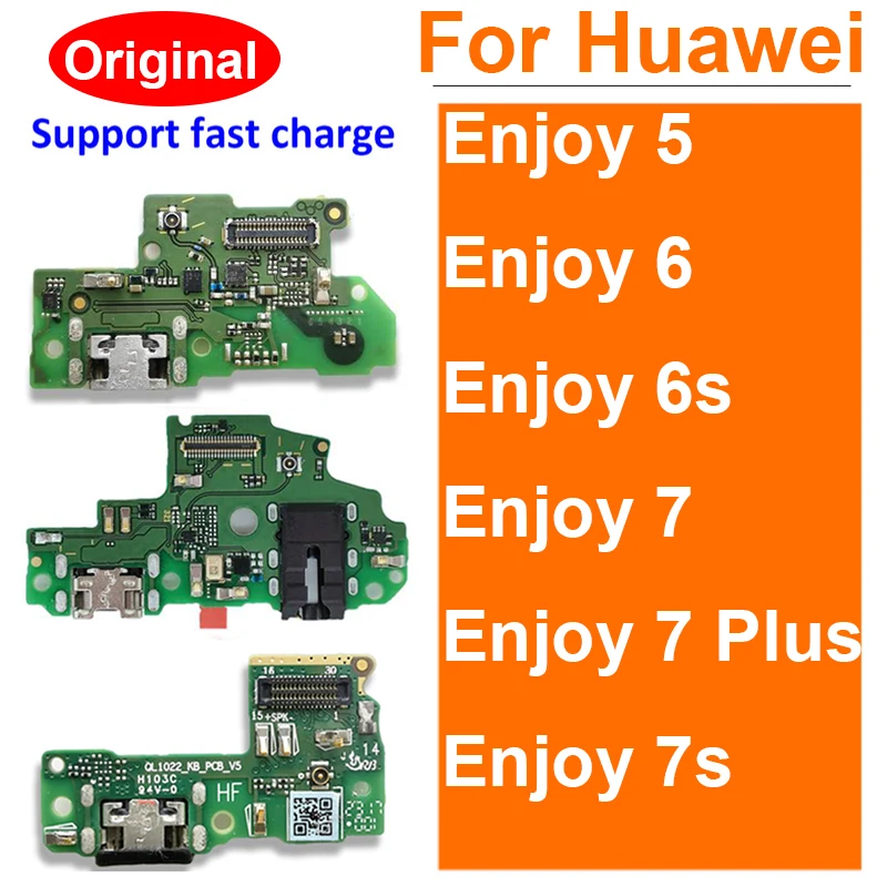 

USB Charger Board For Huawei Enjoy 5 6 6S 7 7S 8 8e 9 9S AL00 CL00 Lite plus Charging Port Dock Flex Cable Repair Parts