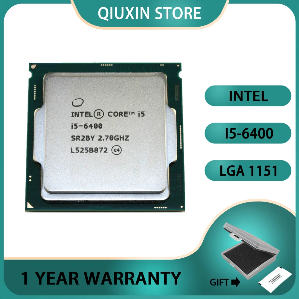 

Процессор Intel Core i5-6400 i5 6400 ГГц четырехъядерный четырехпоточный LGA 1151 Процессор 6 Мб 65 Вт 2,7