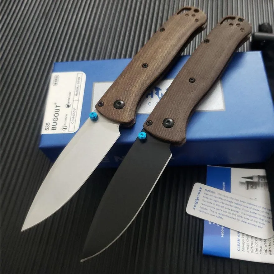 

BM 535 BUGOUT Tactical Folding Knife S30V Satin Blade Flaxen Handle Outdoor Hunting EDC Camping Pocket Knives