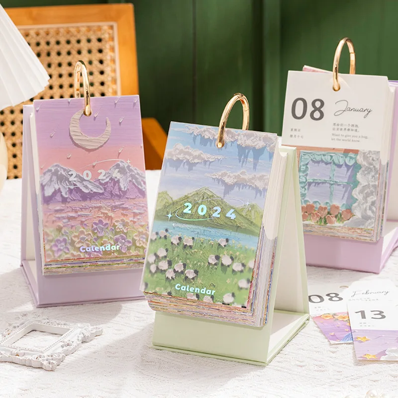 2024 Art Creative Desk Calendar Beautiful Oil Painting Fresh Calendar Student Desktop Plan Memorandum
2024 Art Creative Desk Calendar Beautiful Oil Painting Fresh Calendar Student Desktop Plan Memorandum