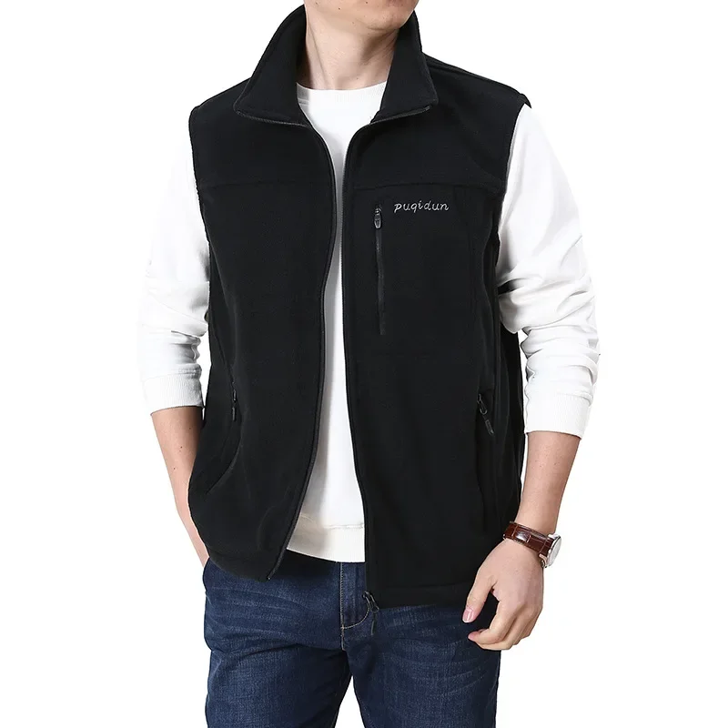 2023 Men Solid Vest Windproof Casual Warm Vest Fleece Coat Men Sleeveless Jacket Autumn and Winter Waistcoat Fashion Vetements 
2023 Men Solid Vest Windproof Casual Warm Vest Fleece Coat Men Sleeveless Jacket Autumn and Winter Waistcoat Fashion Vetements