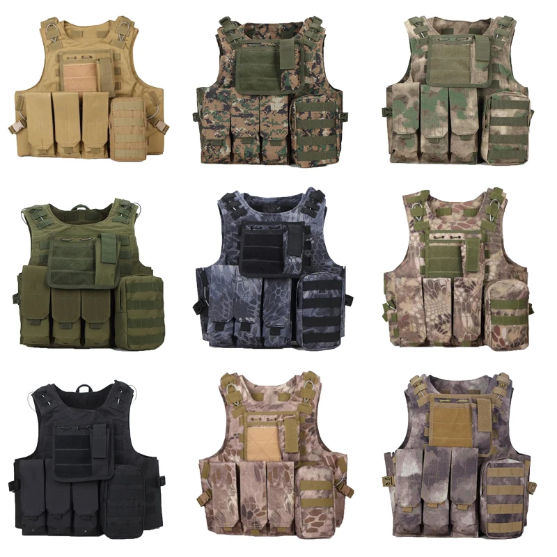 

600D oxford Tactical Vest Mens Military Hunting Vest Field Battle Airsoft Molle Waistcoat CS Combat Assault Plate Carrier Vest