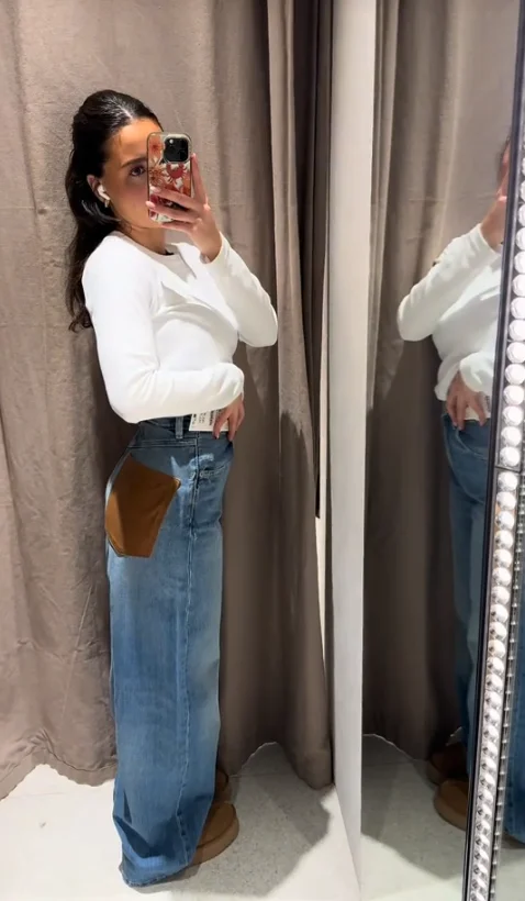 بنطلون نسائي واسع الساق من الجلد الصناعي مع جيوب، خصر مرتفع، تصميم فضفاض، مناسب للارتداء اليومي والتنقل، أزياء الشارع، ربيع 2026 بنطلون نسائي واسع الساق من الجلد الصناعي مع جيوب، خصر مرتفع، تصميم فضفاض، مناسب للارتداء اليومي والتنقل، أزياء الشارع، ربيع 2026