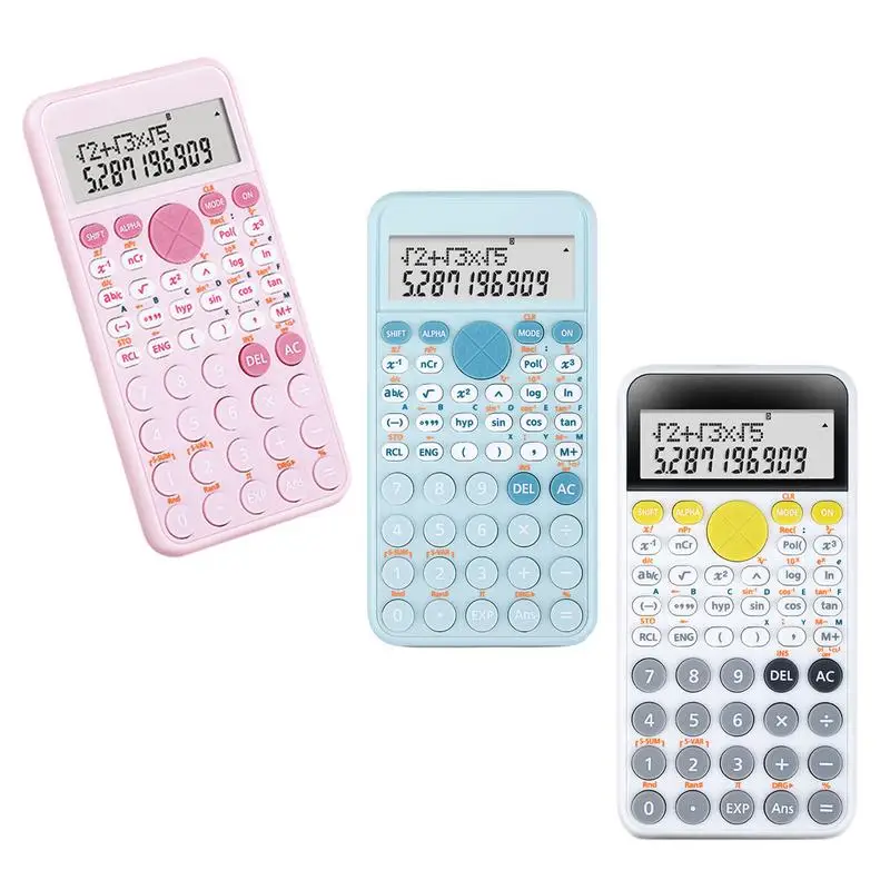 

Desk Calculator 10 Digit Scientific Calculators Blue White For Students In High School Or College Small Pocket Calculators For