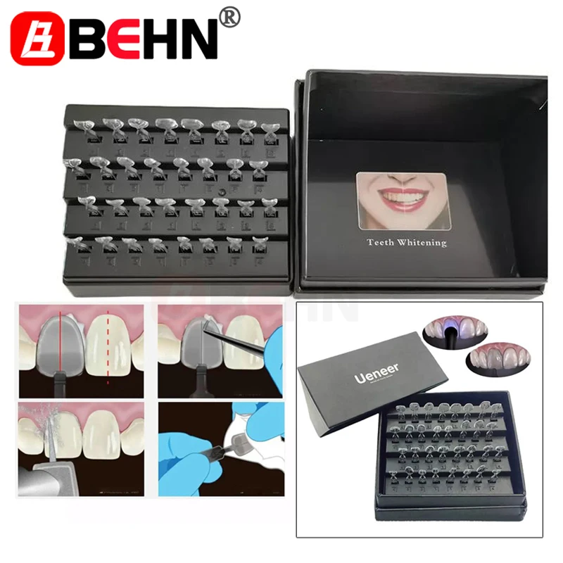 

32pcs/Set Dental Veneer Mould Kit Composite Resin Mold Light Cure Autoclave Anterior Front Teeth Mould Tools Teeth Whitening