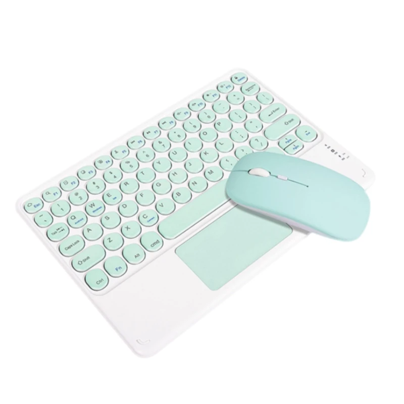 

Набор клавиатуры и мыши, умная беспроводная Bluetooth мышь и клавиатура для телефонов и планшетов Ios и Android (зеленый)
