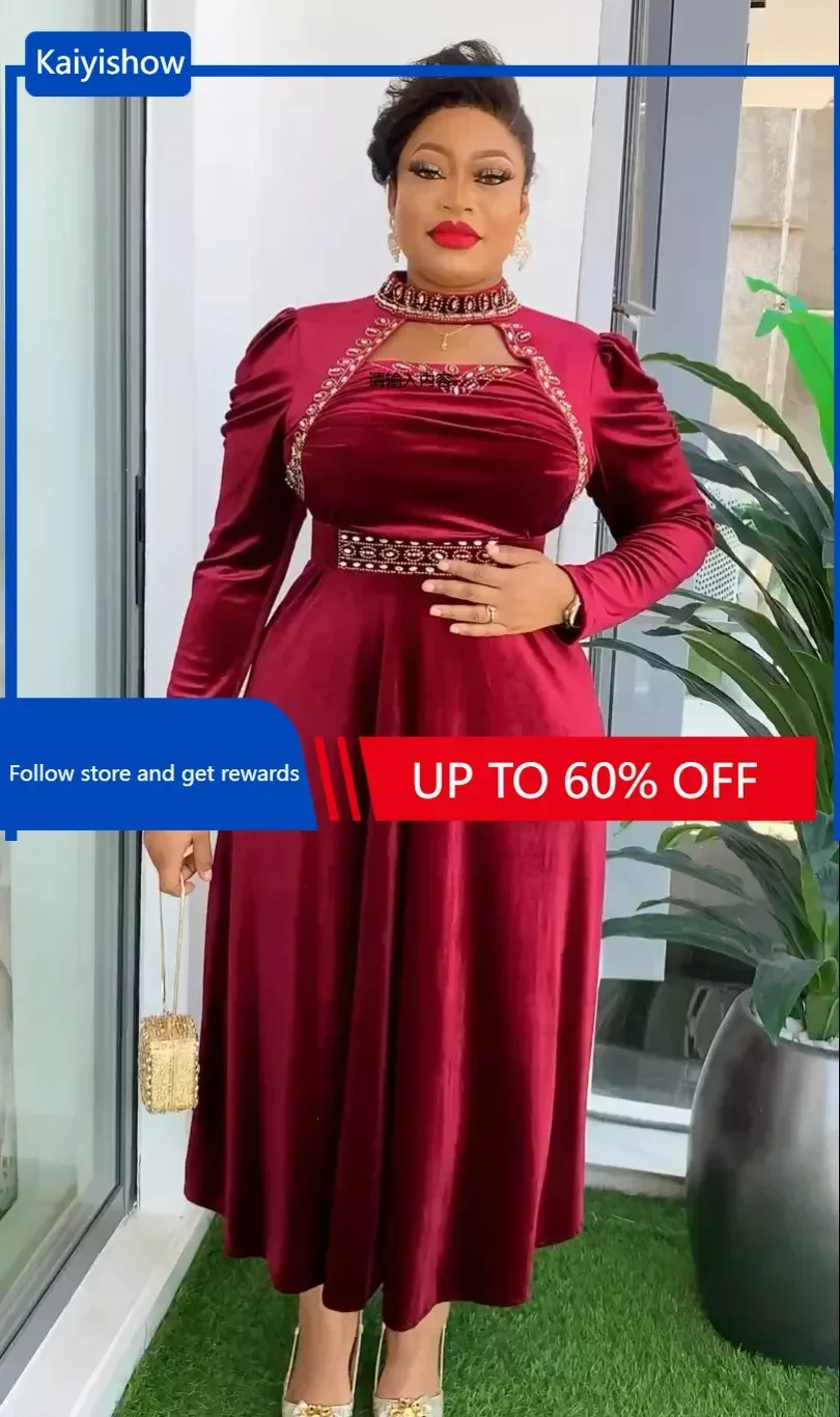 Velvet African Dresses for Women Sequins Africa Dress African Clothes Fashion Evening Long Maxi Dress Robe Africaine Femme 2024
Velvet African Dresses for Women Sequins Africa Dress African Clothes Fashion Evening Long Maxi Dress Robe Africaine Femme 2024