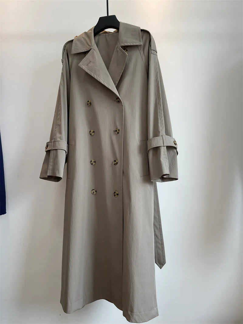 Женское двубортное пальто, однотонное длинное пальто, осень 2022
Женское двубортное пальто, однотонное длинное пальто, осень 2022