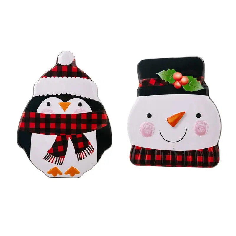 

Christmas Tinplate Empty Tin Penguin And Snowman Empty Tins For Cookie Christmas Cookie Boxes Holiday Gift With Lids For Kids