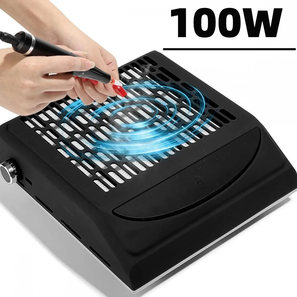 

Powerful 100W Nail Dust Vacuum Cleaner Professional Nail Dust Collector With Reusable Filter Reduce 98% Dust Nail Art Salon Tool