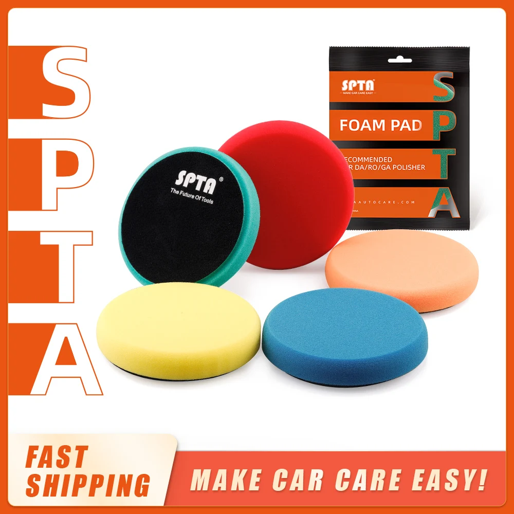 

(Single Sale) SPTA 3"(80mm)/5"(125mm)/6"(150mm)/7"(180mm) Car Spong Buffing Polishing Pads For DA/RO/GA Car Buffer Polisher