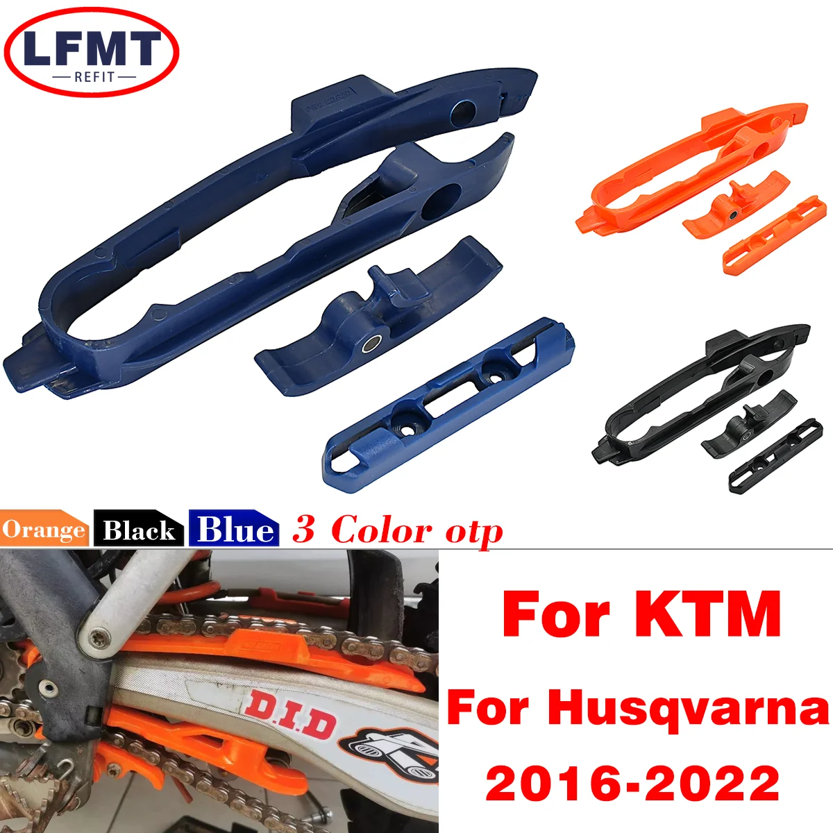 

Motorcycle Swingarm Chain Slider Kit+Chain Guide Brake Hose Clamp For KTM SX XC SXF XCF TPI For Husqvarna FC FX TC TX 2016-2022