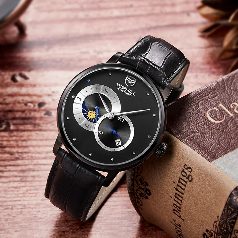TOPHILL Watch for Men Automatic Mechanical Movement Moon Phase Men's Watches Calendar Sapphire Wristwatch 5ATM Waterproof 2024
TOPHILL Watch for Men Automatic Mechanical Movement Moon Phase Men's Watches Calendar Sapphire Wristwatch 5ATM Waterproof 2024