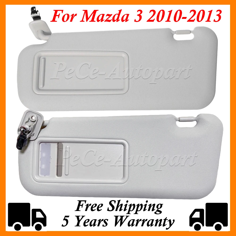 

New Car Sun Visor Accessories For Mazda 3 2010 2011 2012 2013 BBM2-69-320C-75 BBM3-69-320C-75 Interior Roof Sunvisor With Light