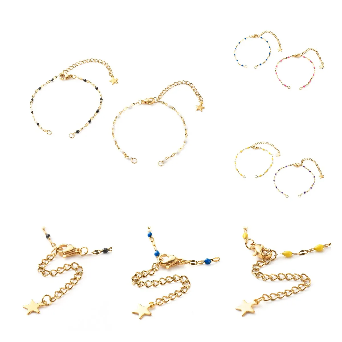 Kissitty 20Pcs Stainless Steel Enamel Link Chains Bracelet Makings With Lobster Claw Clasps For Jewelry Making Bracelet Supplies
Kissitty 20Pcs Stainless Steel Enamel Link Chains Bracelet Makings With Lobster Claw Clasps For Jewelry Making Bracelet Supplies