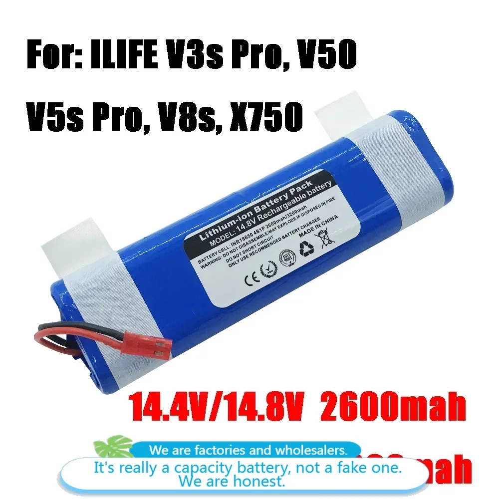 14,4 В 18650 литиевая батарея для ilife V5 V5s V50 V8s V3s Pro X750 робот-пылесоса 14,8 в перезаряжаемая батарея Прямая поставка
14,4 В 18650 литиевая батарея для ilife V5 V5s V50 V8s V3s Pro X750 робот-пылесоса 14,8 в перезаряжаемая батарея Прямая поставка
