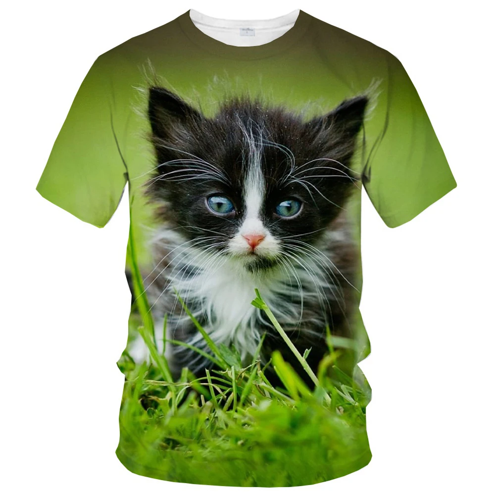 

Мужская крутая футболка, забавная футболка с 3d принтом кота, летние топы с коротким рукавом, футболки, футболка с графическим рисунком для подростков, Милая футболка, забавные подарки