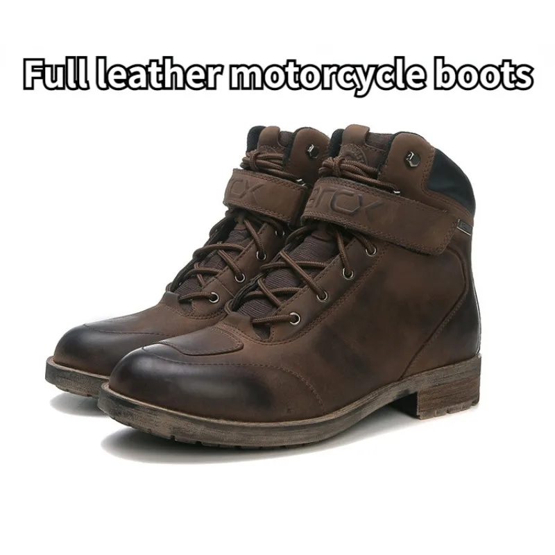 Retro Casual Full Cowhide Motorcycle Boots Protective Riding Shoes Motorbike Motocross Road Boots Cold-proof Off-road Shoes Men
Retro Casual Full Cowhide Motorcycle Boots Protective Riding Shoes Motorbike Motocross Road Boots Cold-proof Off-road Shoes Men