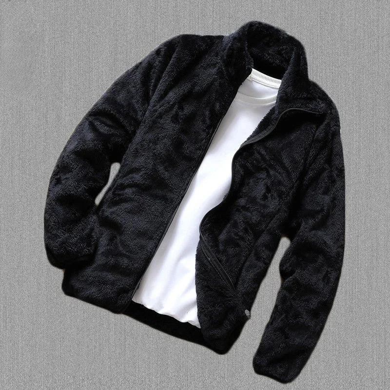 Men's Stand-up Collar Solid Color Jacket Autumn and Winter Polar Fleece Top Youth Double-sided Coat Cardigan
Men's Stand-up Collar Solid Color Jacket Autumn and Winter Polar Fleece Top Youth Double-sided Coat Cardigan