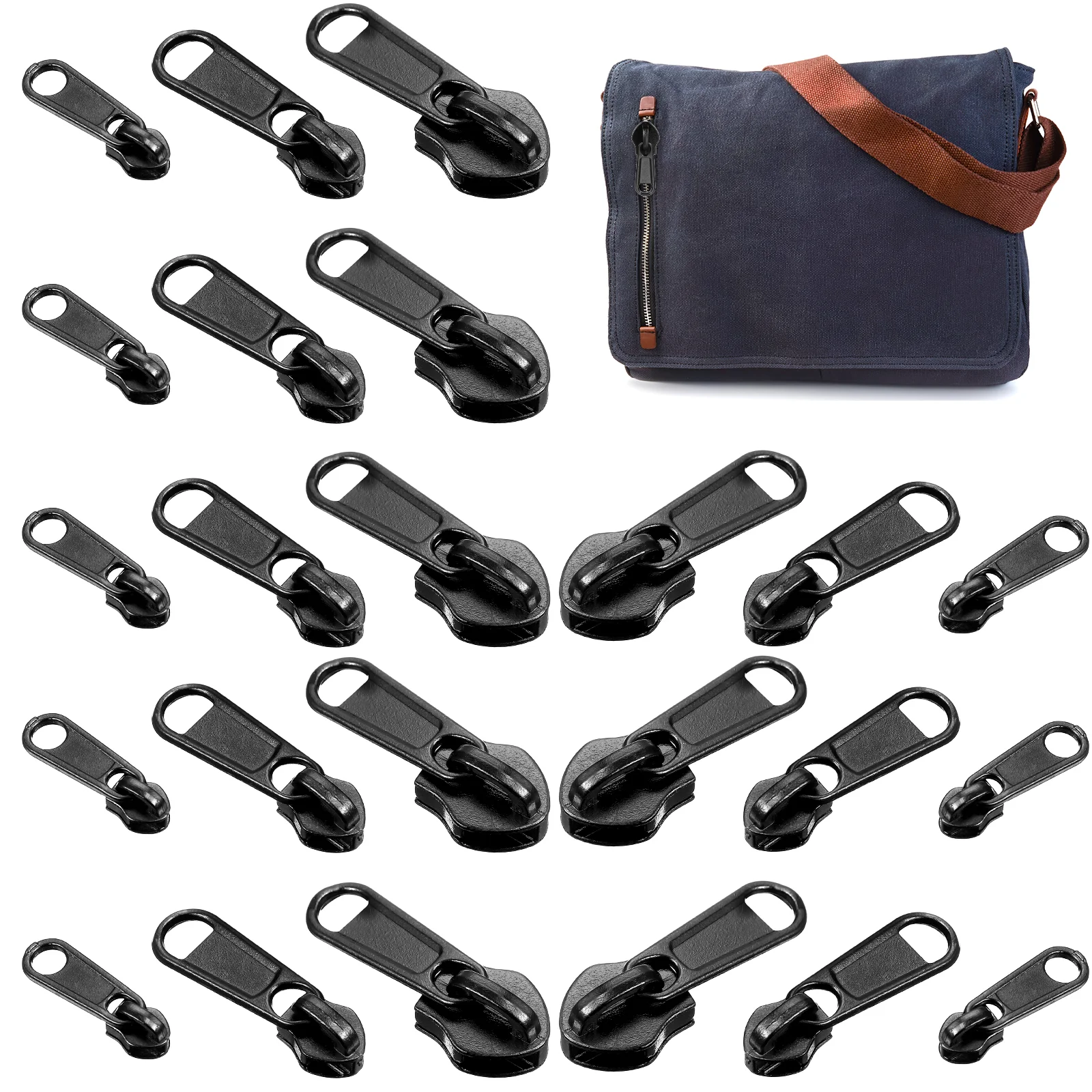 18 Pcs Zipper Sliders Zipper Pull Sliders Replacement Multifunctional Detachable Zipper Head Accessories for Coats Bags
18 Pcs Zipper Sliders Zipper Pull Sliders Replacement Multifunctional Detachable Zipper Head Accessories for Coats Bags